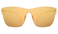 Front view of Newbury Mask Sunglasses in Bright Gold/Bright Gold