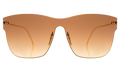 Front view of Newbury Mask Sunglasses in Gold Gradient/Gold Gradient