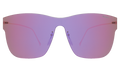 Front view of Newbury Mask Sunglasses in Pink/Pink
