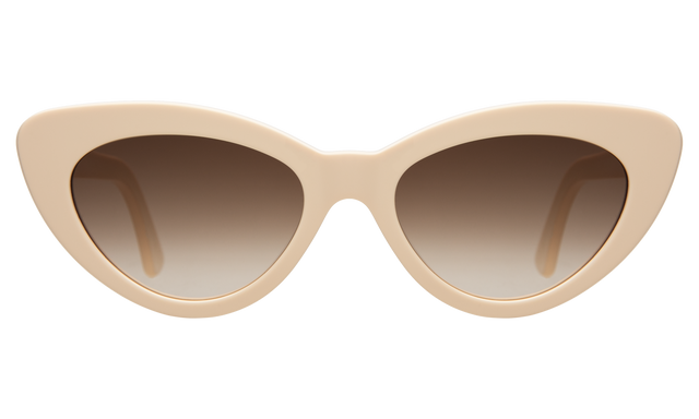 Pamela Sunglasses in Cream with Brown Flat Gradient
