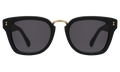 Front view of Positano Sunglasses in Matte Black/Gold/Grey