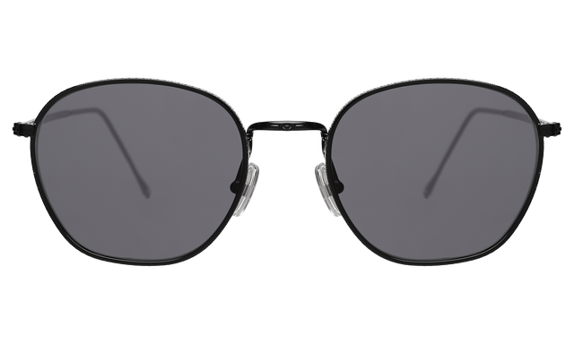 Prince Sunglasses in Black with Grey Flat