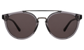 Front view of Puglia Sunglasses in Mercury/Gunmetal/Grey Flat