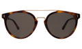 Front view of Puglia Sunglasses in Havana/Gold/Grey Flat