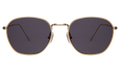 Front view of Prince Sunglasses in Rose Gold/Grey Flat