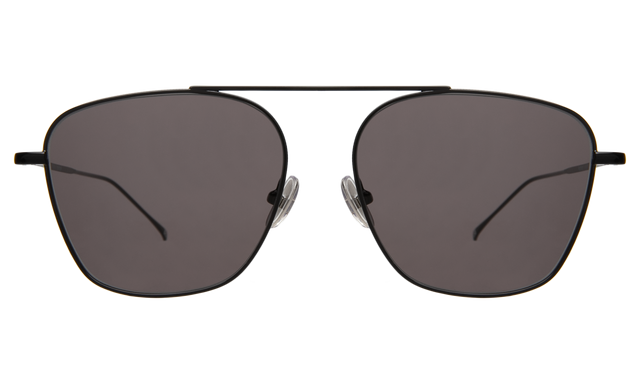 Samos Sunglasses in Black with Grey Flat