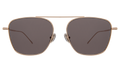 Front view of Samos Sunglasses in Gold/Grey Flat