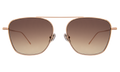 Front view of Samos Sunglasses in Rose Gold/Brown Flat Gradient