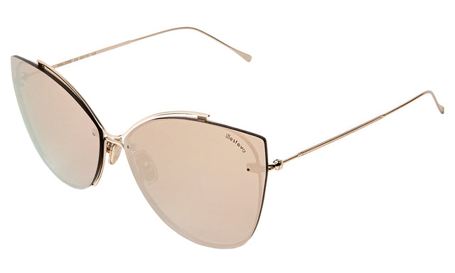 San Jose Sunglasses Side Profile in Gold Rose Mirror