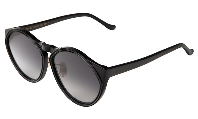 Sandie Sunglasses Side Profile in Black / Grey Flat Gradient