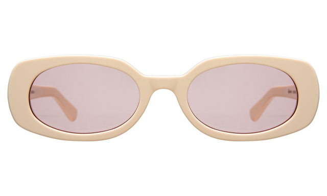 Shirley Sunglasses in Cream with Dusty Pink See Through