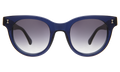 Front view of Sicilia Sunglasses in Navy/Grey Gradient