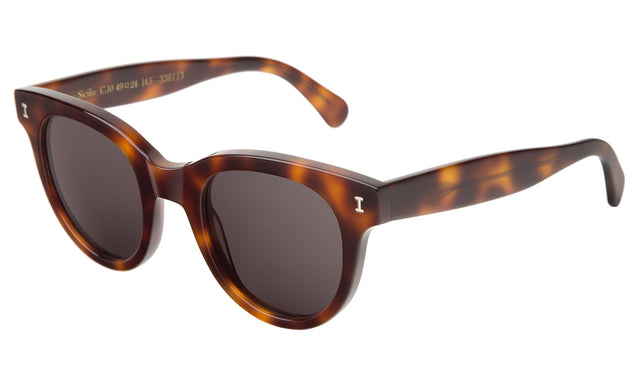 Sicilia Sunglasses Side Profile in Havana / Grey