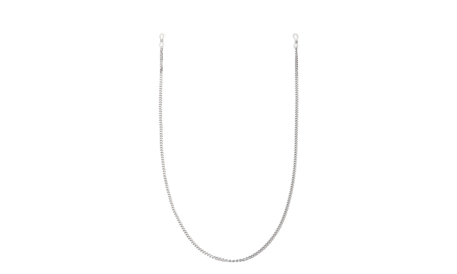 Sunglass Chain Side Profile in Silver Curb
