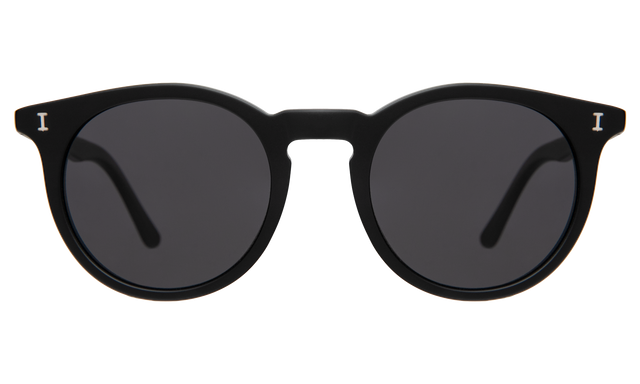 Sterling Sunglasses in Matte Black with Grey Flat