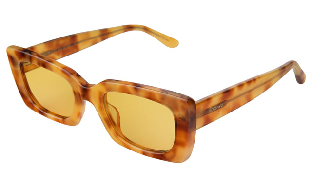 Wilson Sunglasses Side Profile in Amber / Honey Flat See Through