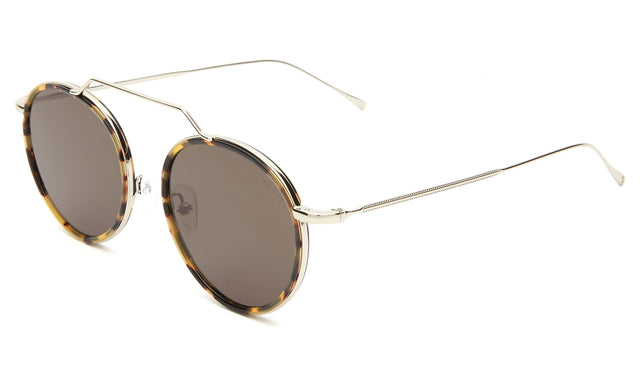 Wynwood Ace Sunglasses Side Profile in Tortoise/Silver / Grey Flat