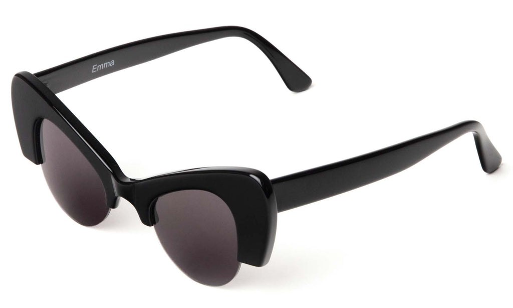 Illesteva 9 Emma Half-Rim Cat-Eye Black Sunglasses EmmablackfronthiresWeb_1024x10  main image 2