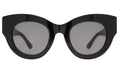 Front view of Alessia Sunglasses in Black/Grey Flat