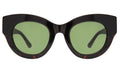 Front view of Alessia Sunglasses in Dark Havana/Olive Flat