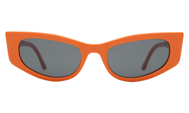 Alexa Sunglasses front view in Aperol with Grey Flat