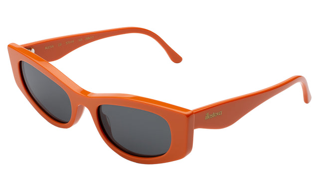 Alexa Sunglasses side view in Aperol / Grey Flat