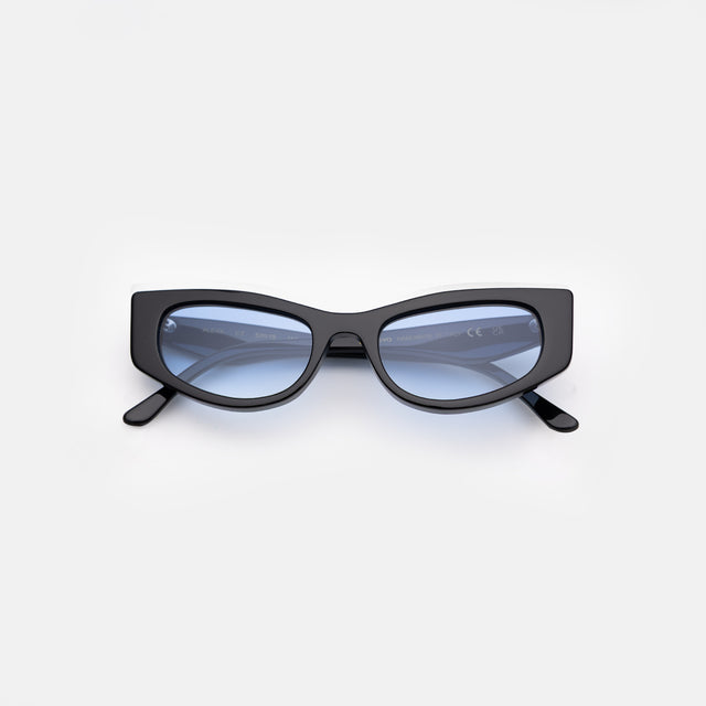 Alexa Sunglasses side view in Black / Blue Flat Gradient See Through