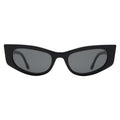 Front view of Alexa Sunglasses in Black/Grey Flat