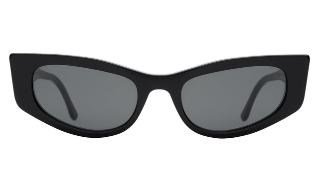 Alexa Sunglasses front view in Black with Grey Flat