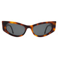 Front view of Alexa Sunglasses in Havana/Grey Flat