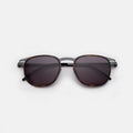 Front view of Astor Titanium Sunglasses in Havana/Matte Gunmetal/Grey
