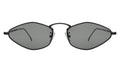 Front view of Austria Sunglasses in Matte Black/Grey Flat