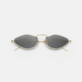 Front view of Austria Sunglasses in Gold/Grey Flat