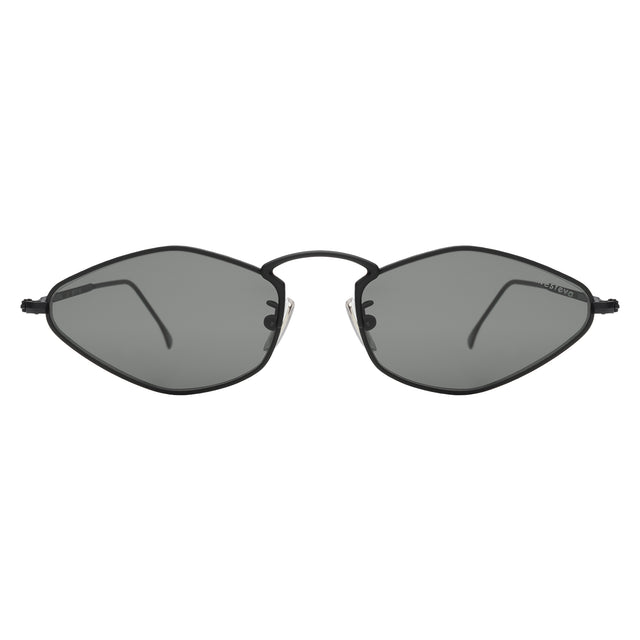 Austria Sunglasses front view in Matte Black with Grey Flat