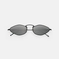 Front view of Austria Sunglasses in Matte Black/Grey Flat