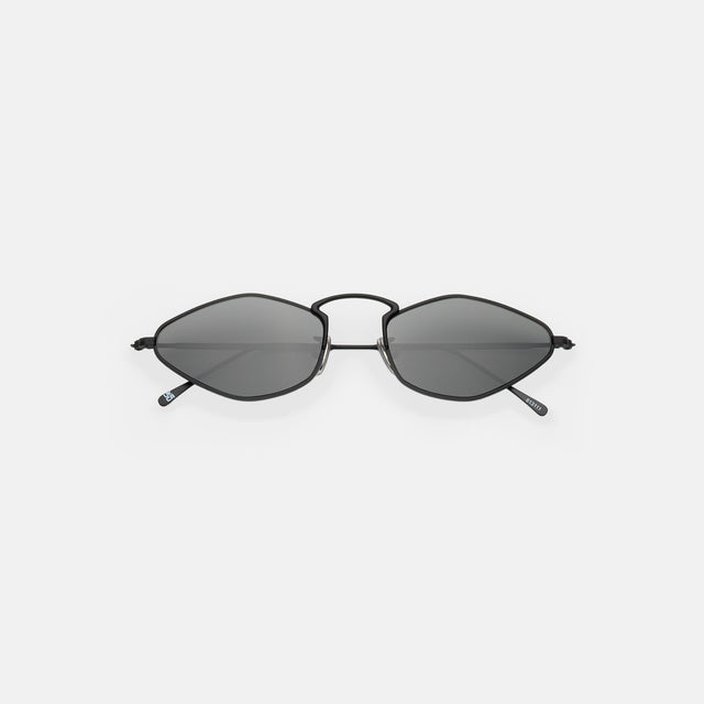 Austria Sunglasses side view in Matte Black / Grey Flat