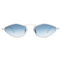 Front view of Austria Sunglasses in Silver/Midnight Blue Flat Gradient