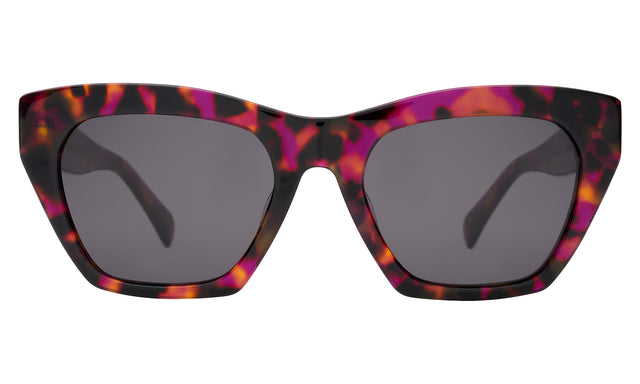 Bali Sunglasses in Violet Havana with Grey