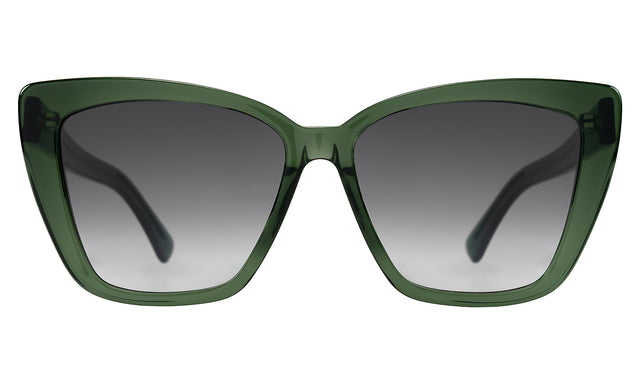 Barcelona Sunglasses in Pine with Grey Flat Gradient
