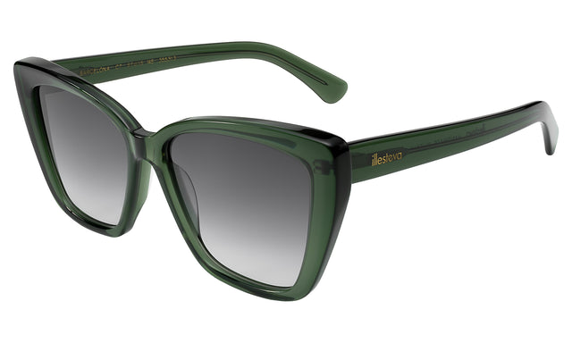 Barcelona Sunglasses Side Profile in Pine / Grey Flat Gradient