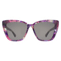 Front view of Barcelona Sunglasses in Iris/Grey Flat