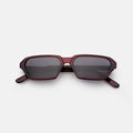 Front view of Baxter II Sunglasses in Burgundy/Grey