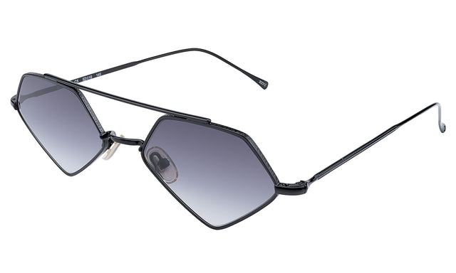 Bayley Sunglasses Side Profile in Black / Grey Flat Gradient