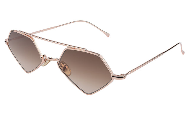 Bayley Sunglasses Side Profile in Rose Gold / Brown Flat Gradient
