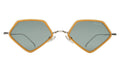 Front view of Beak Ace 53 Sunglasses in Honey/Silver/Olive Flat