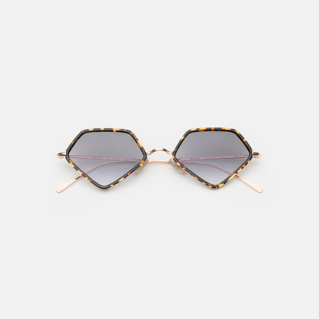 Beak Ace 53 Sunglasses side view in Flame/Rose Gold / Grey Flat Gradient