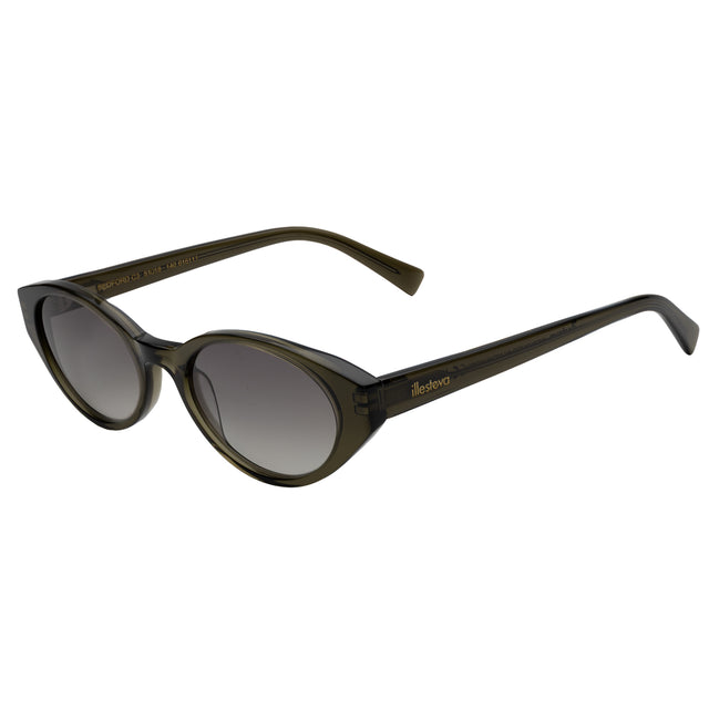 Bedford Sunglasses side view in Green / Olive Gradient
