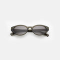 Front view of Bedford Sunglasses in Green/Olive Gradient