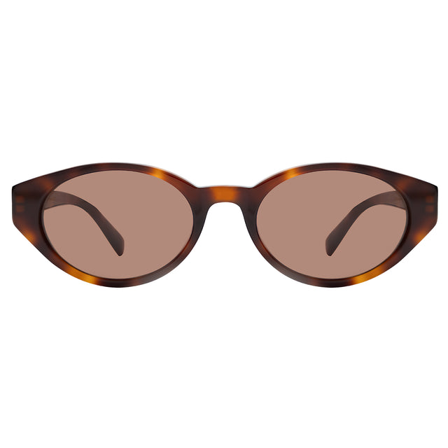 Bedford Sunglasses front view in Mahogany with Brown