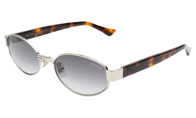 Bellagio A Sunglasses side view in Silver/Havana / Grey Gradient